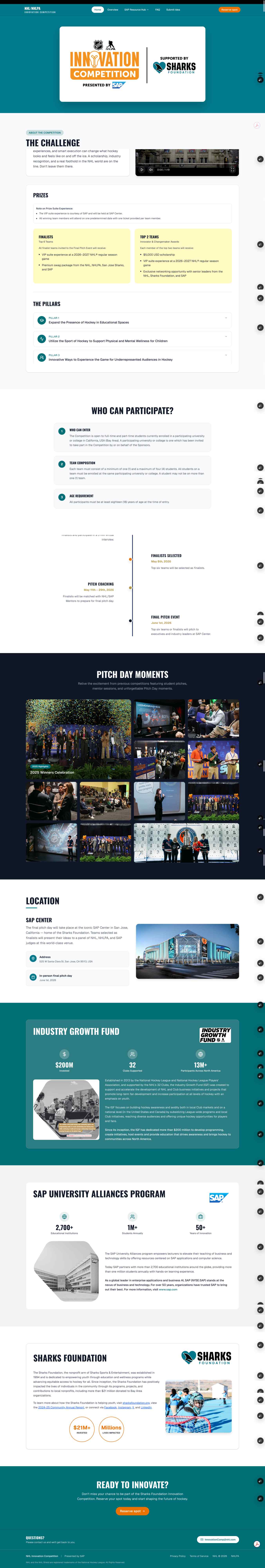 Redesigned Hockey Innovation website